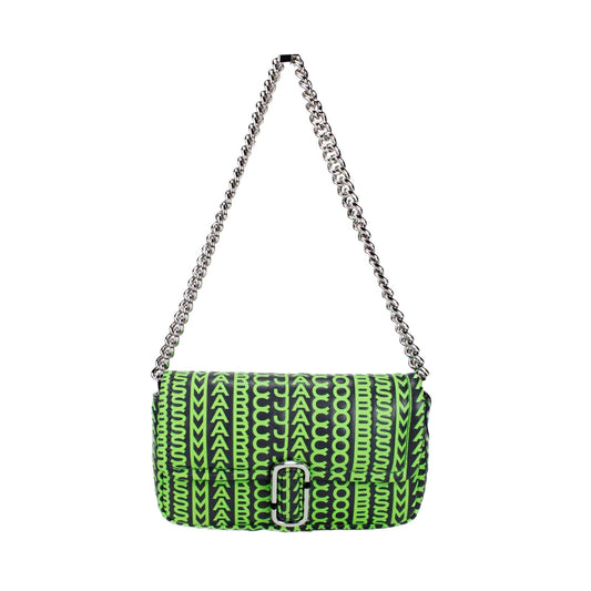 Marc Jacobs The J Marc Mini Shoulder Bag Neon Green Leather