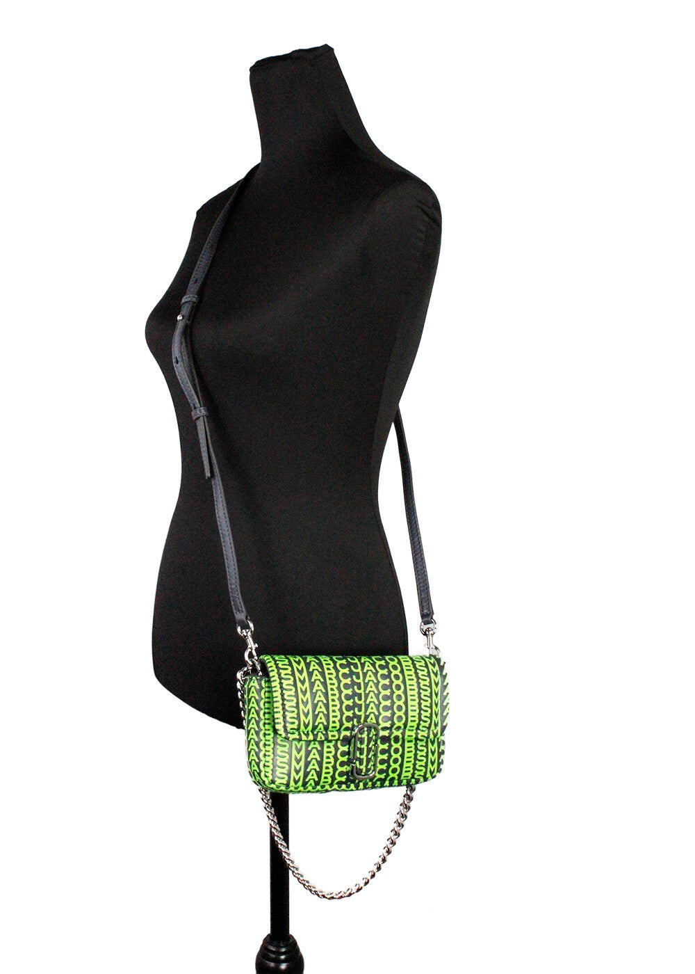 Marc Jacobs The J Marc Mini Shoulder Bag Neon Green Leather