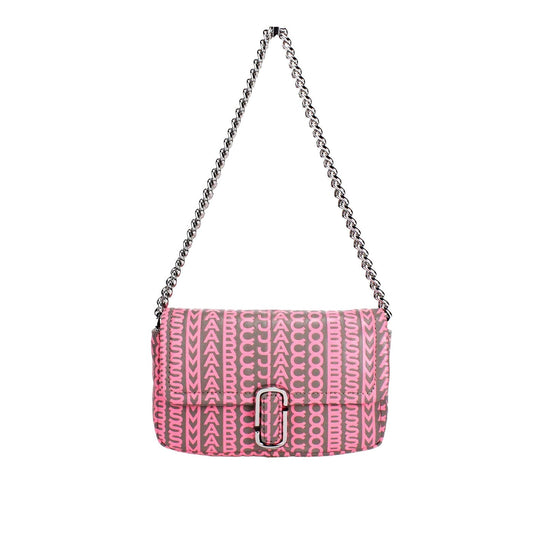 Marc Jacobs The J Marc Mini Shoulder Bag Neon Pink Leather