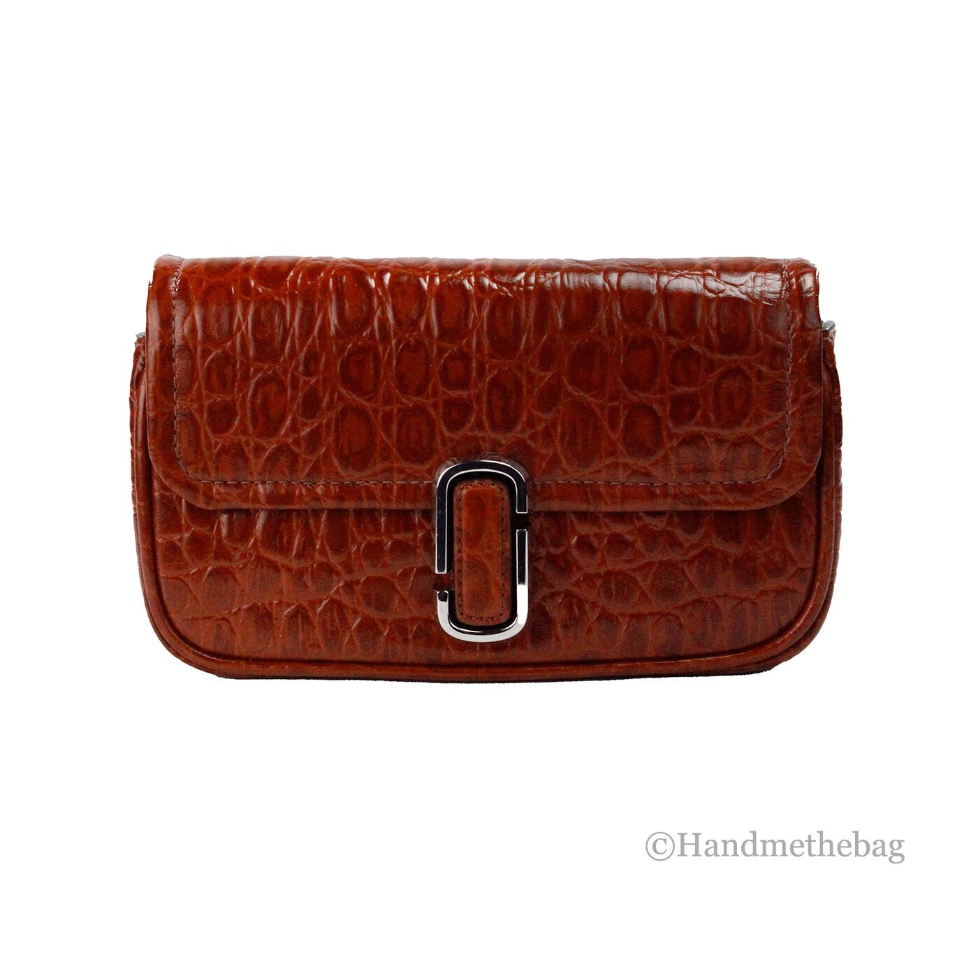 Marc Jacobs The Mini Shoulder Bag Spice Brown Embossed Leather Shoulder Bag