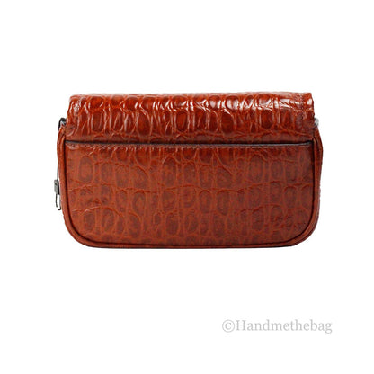 Marc Jacobs The Mini Shoulder Bag Spice Brown Embossed Leather Shoulder Bag