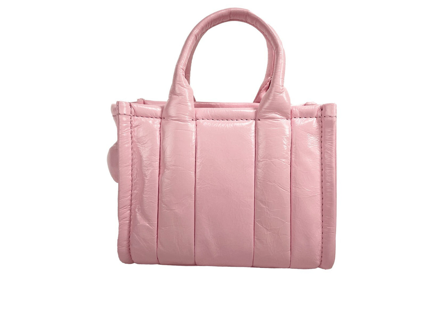 Marc Jacobs The Shiny Crinkle Micro Tote Bubblegum Leather