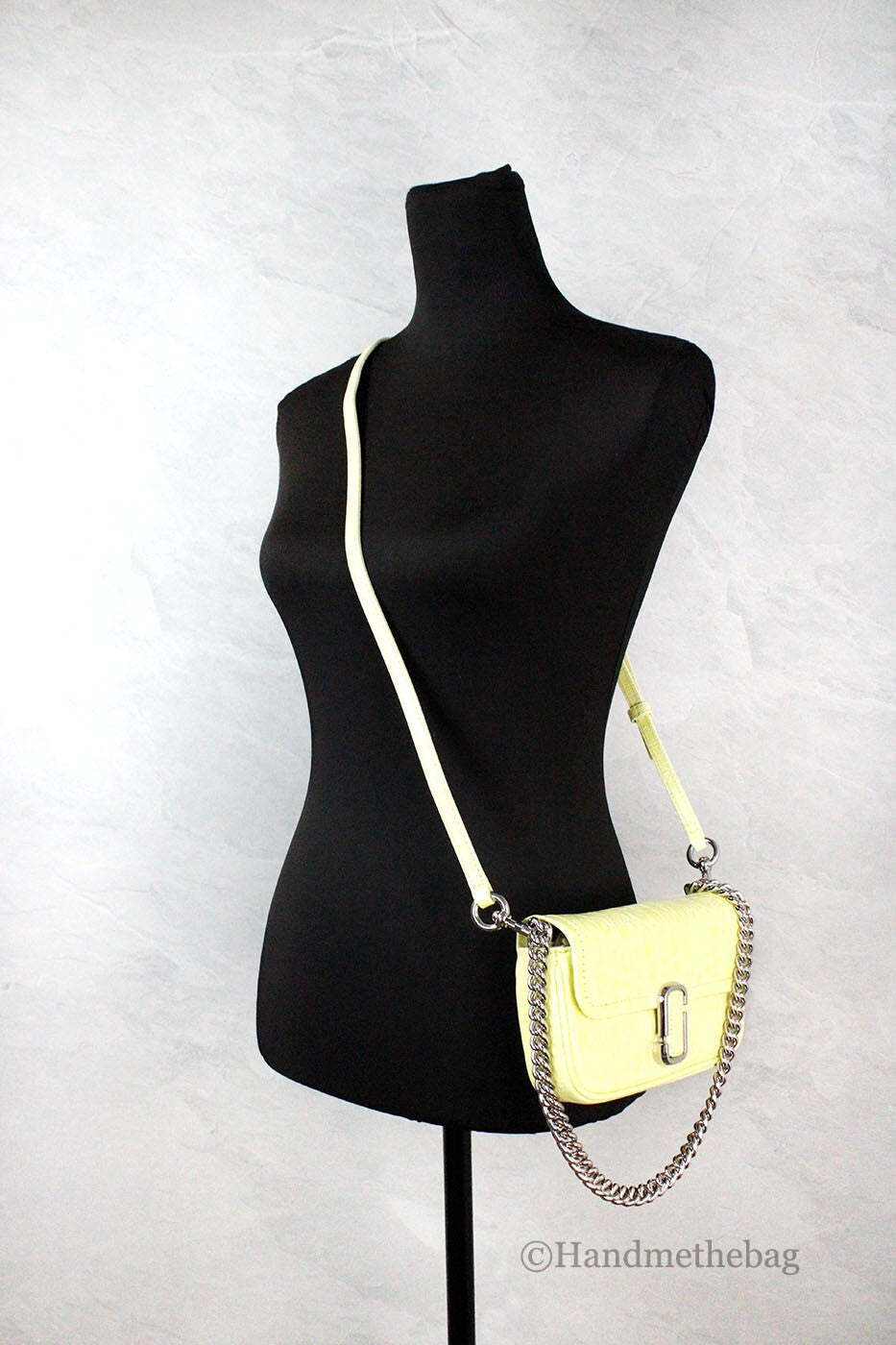 Marc Jacobs The Mini Shoulder Bag Yellow Embossed Leather