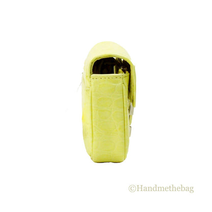 Marc Jacobs The Mini Shoulder Bag Yellow Embossed Leather