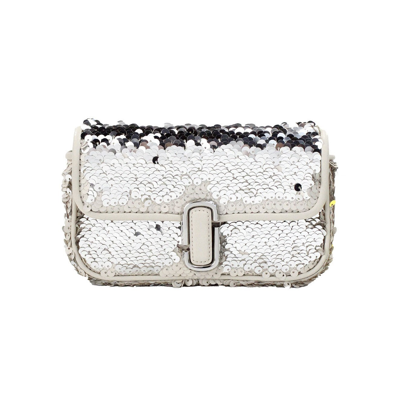 Marc Jacobs The Mini J Marc Cream Sequined Leather Shoulder Bag