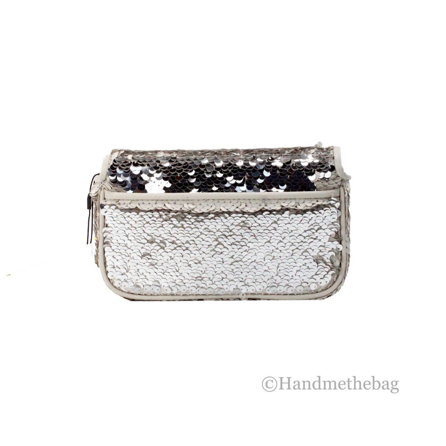 Marc Jacobs The Mini J Marc Cream Sequined Leather Shoulder Bag