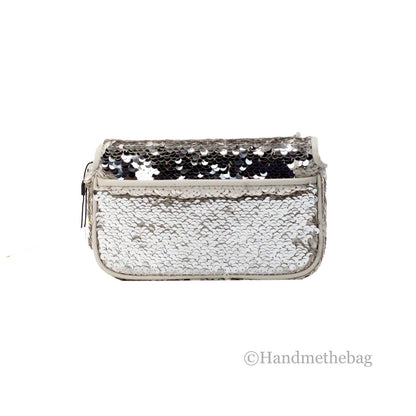 Marc Jacobs The Mini J Marc Cream Sequined Leather Shoulder Bag