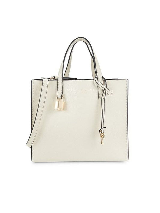 Marc Jacobs The Grind Mini Marshmallow Pebbled Leather Tote Bag