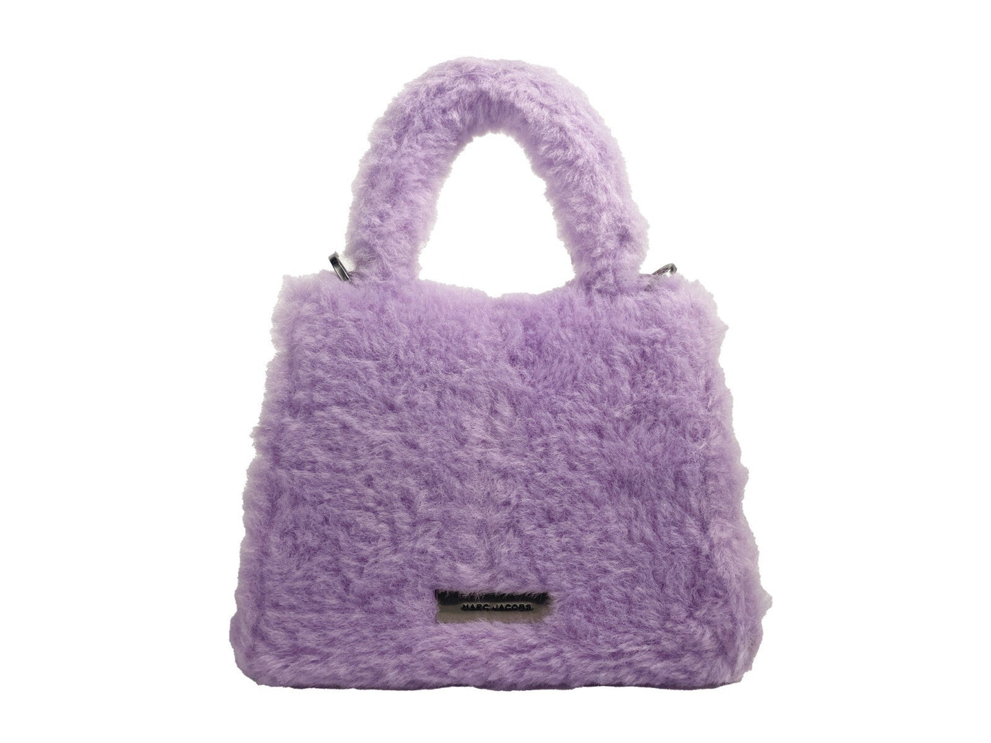 Marc Jacobs The St. Marc Mini Top Handle Lilac Faux Fur Satchel