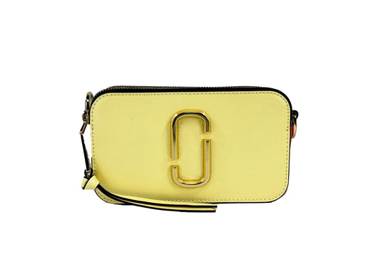 Marc Jacobs The Snapshot Pastel Yellow Multi Saffiano Leather Crossbody Bag