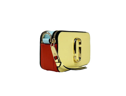 Marc Jacobs The Snapshot Pastel Yellow Multi Saffiano Leather Crossbody Bag