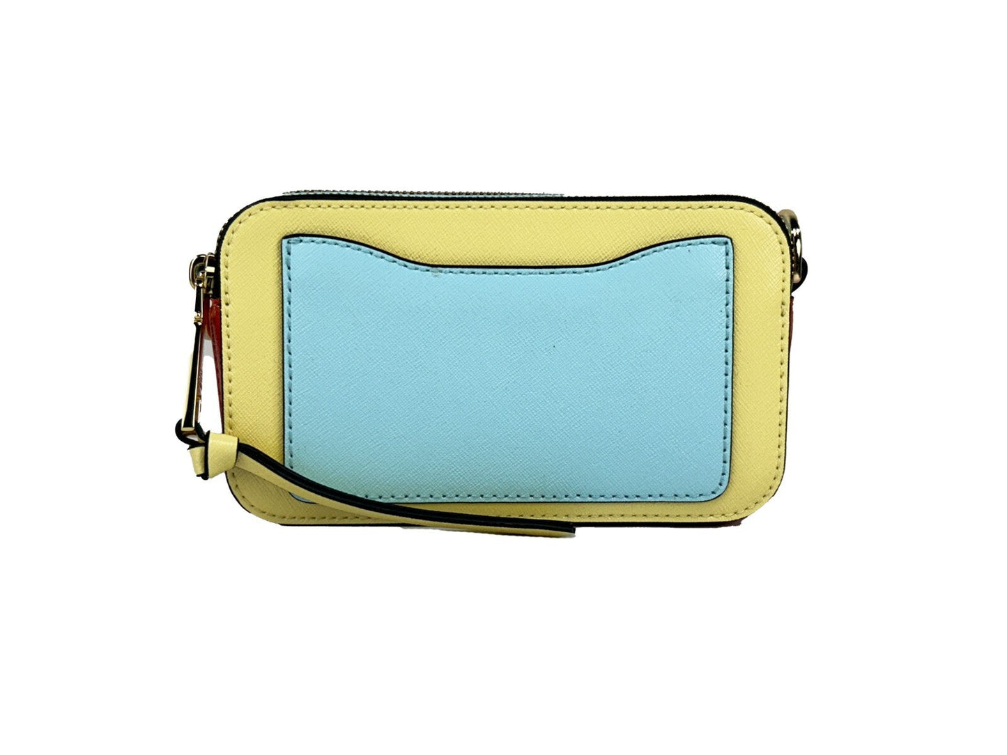 Marc Jacobs The Snapshot Pastel Yellow Multi Saffiano Leather Crossbody Bag