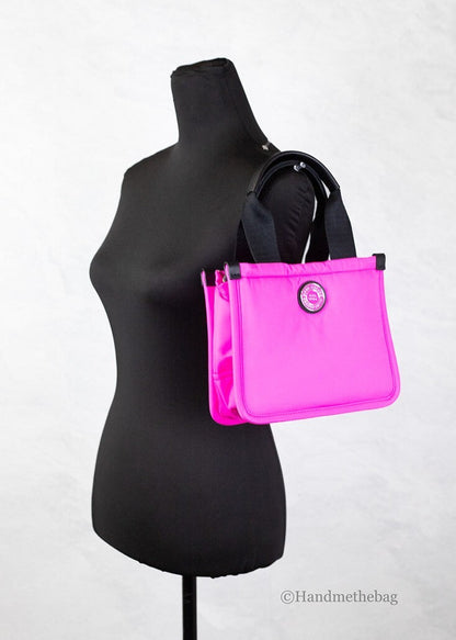 Marc Jacobs The Small Tote Neon Fuchsia Nylon Tote Bag