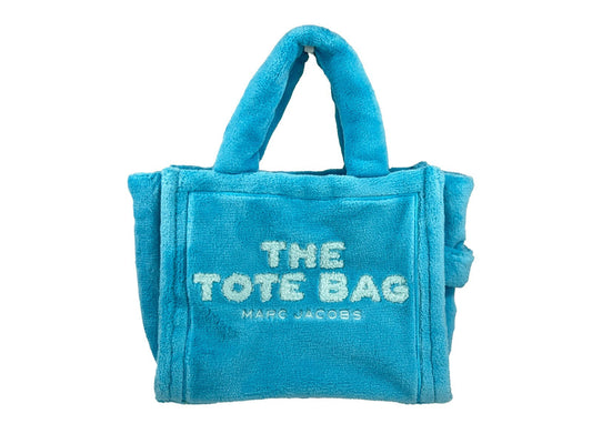 The Small Terry Tote Bag in Pool Blue