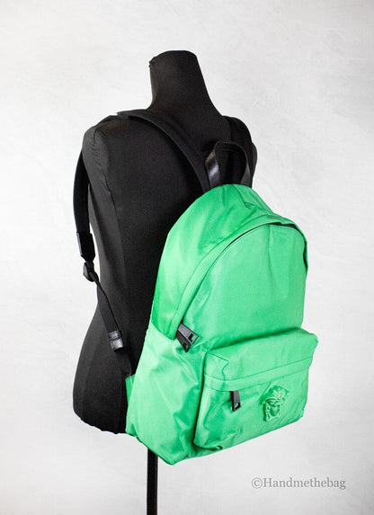 Versace Medusa Bright Green Nylon Backpack