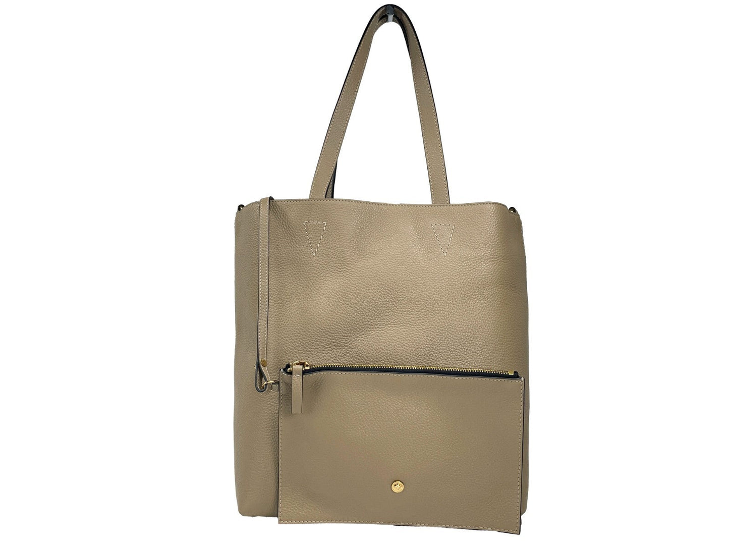 Versace Medusa Taupe Leather Large Tote Bag