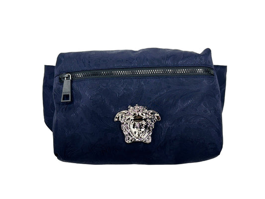 Versace Medusa Navy Nylon Belt Bag