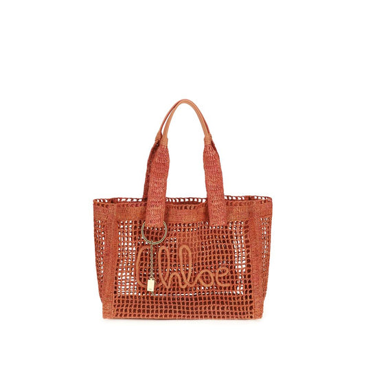 Chloé East-West Summer Banana Raffia Tote Bag