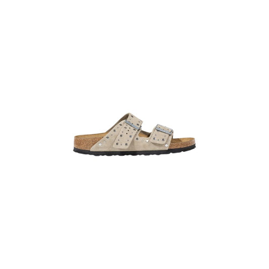 Gray Leather Sandals