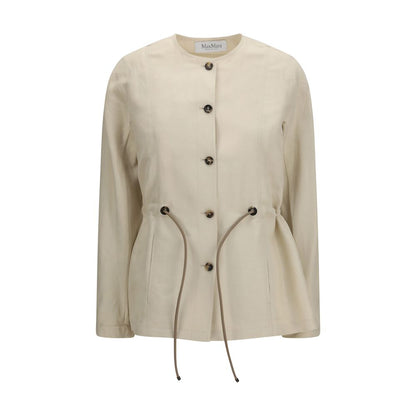 Max Mara Carezza Beige Linen-Silk Jacket