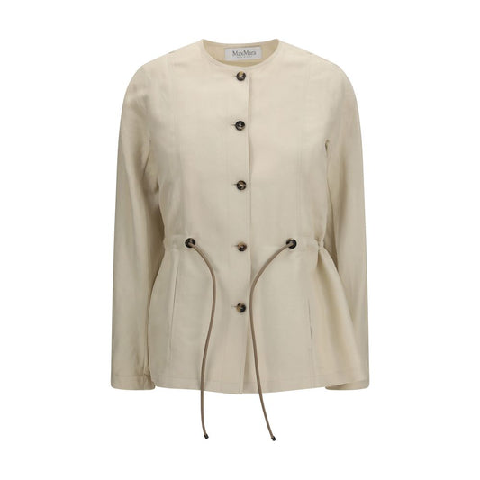 Max Mara Carezza Beige Linen-Silk Jacket