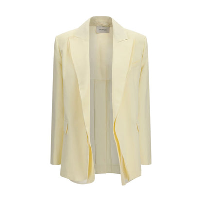 Sportmax Tenuta Light Yellow Double-Collar Blazer