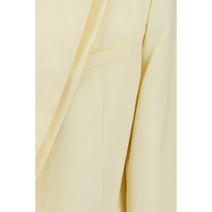 Sportmax Tenuta Light Yellow Double-Collar Blazer
