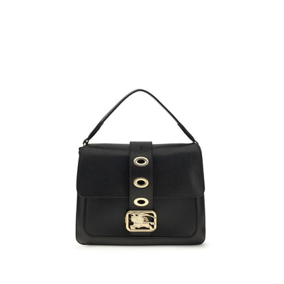 Burberry Small Rider Black Lambskin Top-Handle Bag