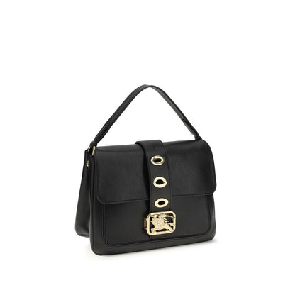 Burberry Small Rider Black Lambskin Top-Handle Bag