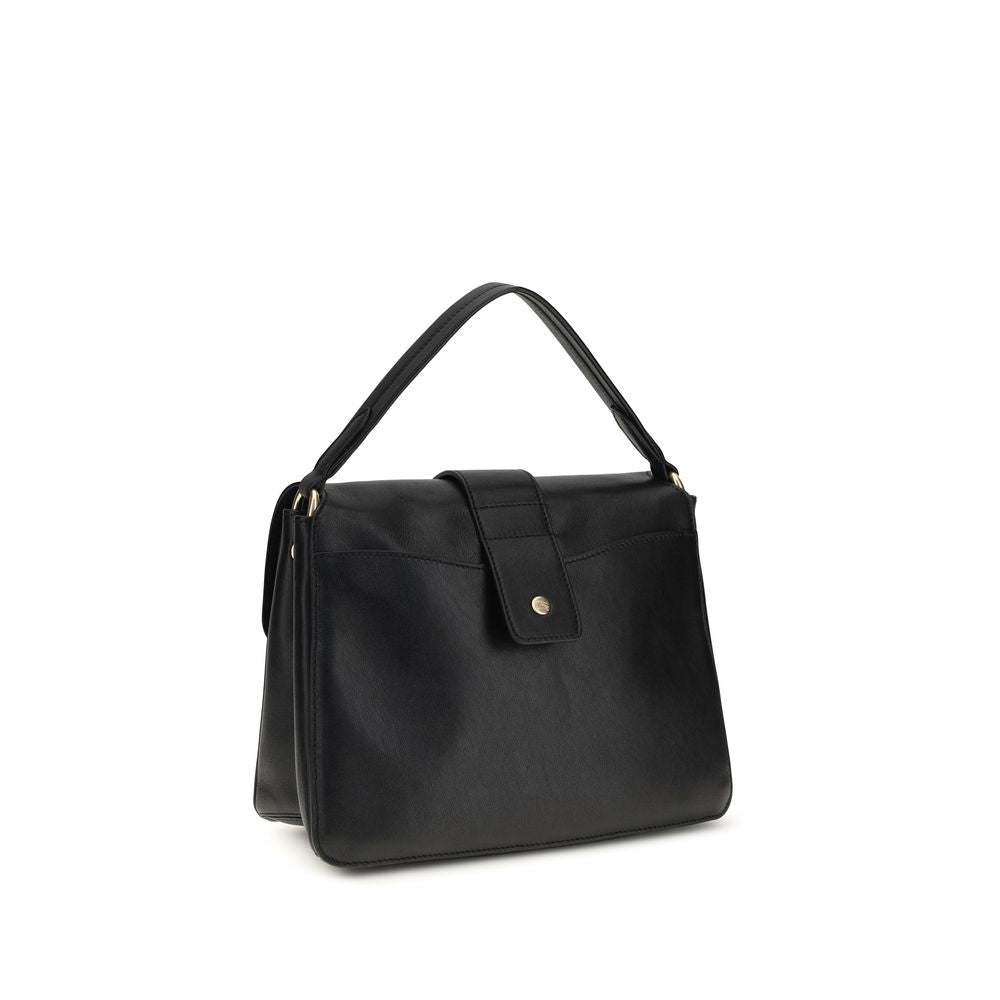 Burberry Small Rider Black Lambskin Top-Handle Bag