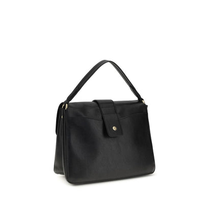 Burberry Small Rider Black Lambskin Top-Handle Bag