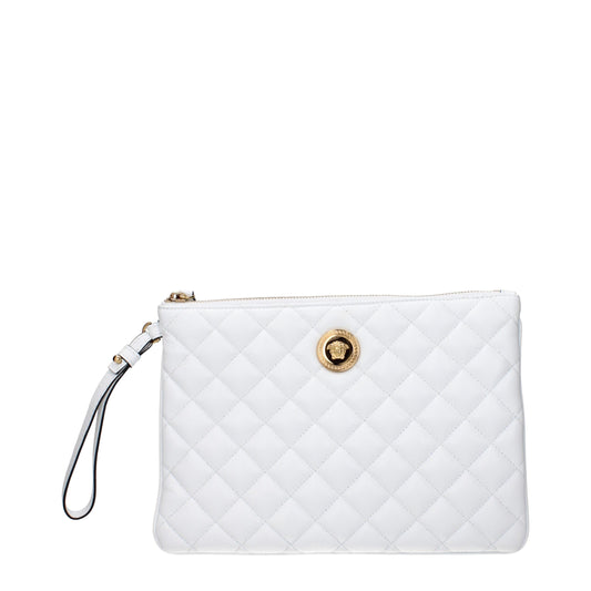 White Leather Clutch Bag