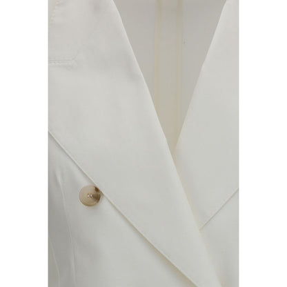 Dolce & Gabbana White Cotton Blazer