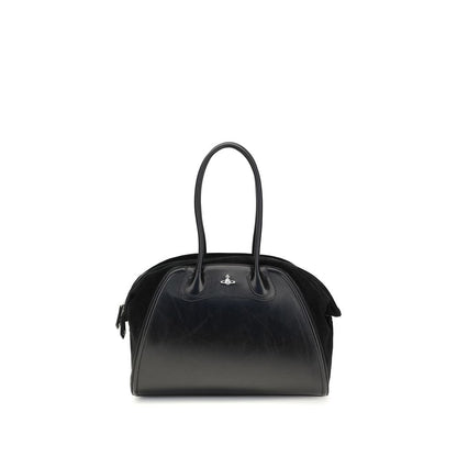 Vivienne Westwood Shirley Black Calf Leather Shoulder Bag