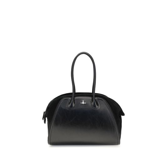 Vivienne Westwood Shirley Black Calf Leather Shoulder Bag