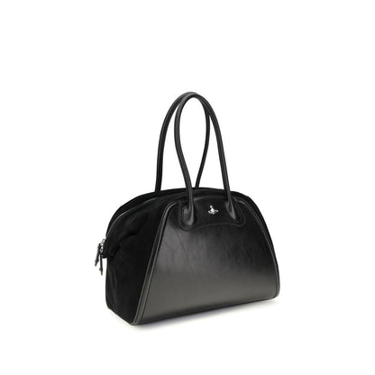 Vivienne Westwood Shirley Black Calf Leather Shoulder Bag
