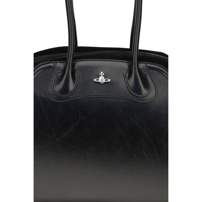 Vivienne Westwood Shirley Black Calf Leather Shoulder Bag