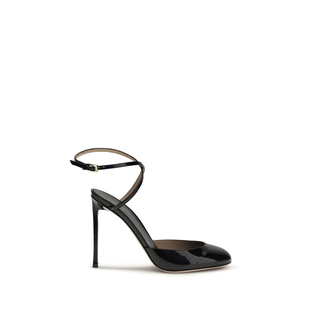 Black Calf Leather Bos Taurus High Heel Pumps