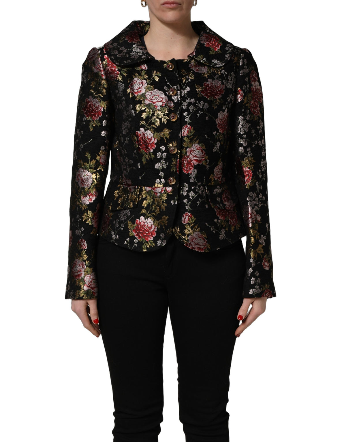 Dolce & Gabbana Multicolor Floral Brocade Blazer