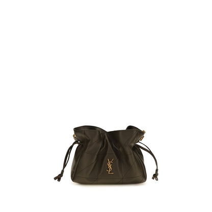 Saint Laurent Jamie Quilted Bicolor Lambskin Pouch With Strap
