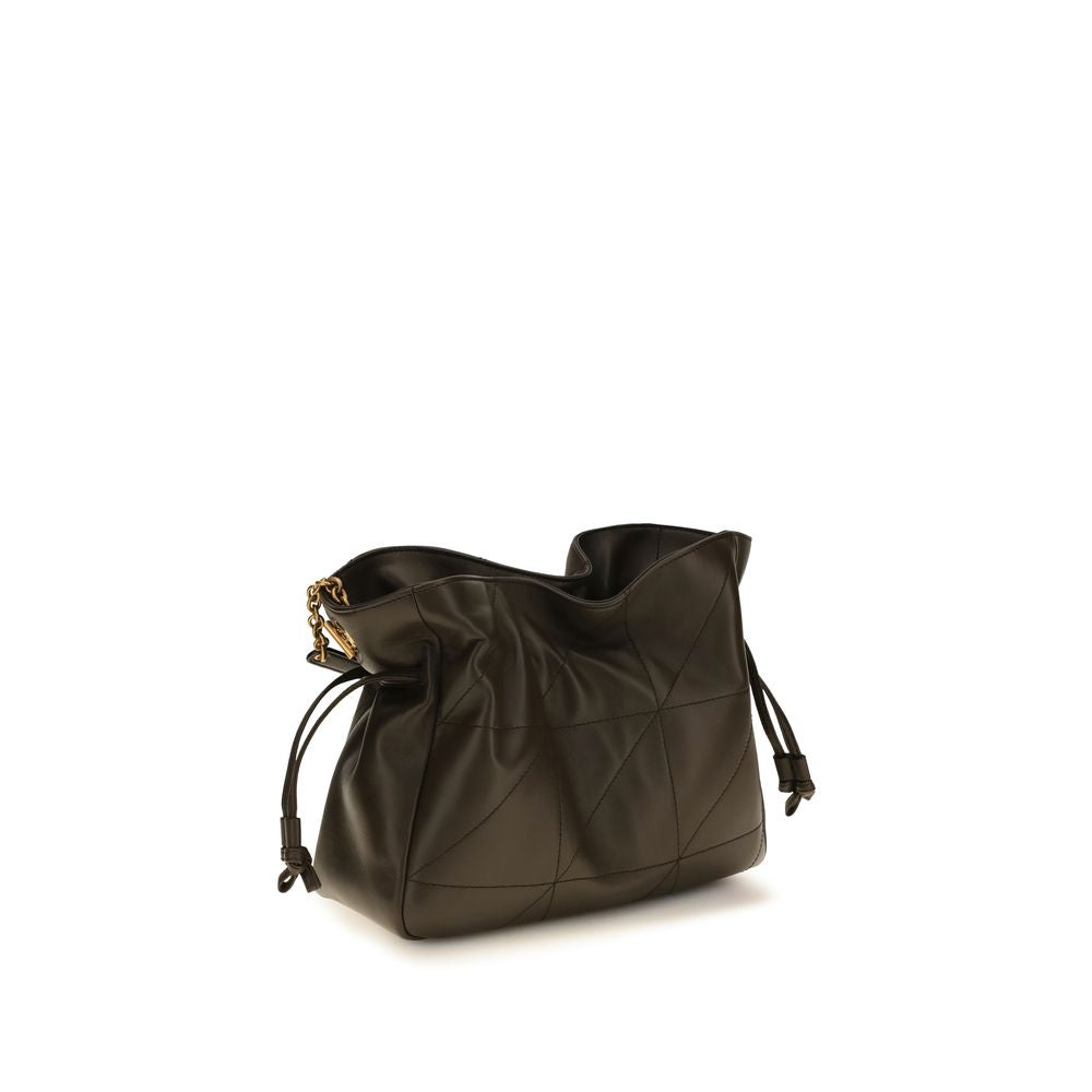 Saint Laurent Jamie Quilted Bicolor Lambskin Pouch With Strap