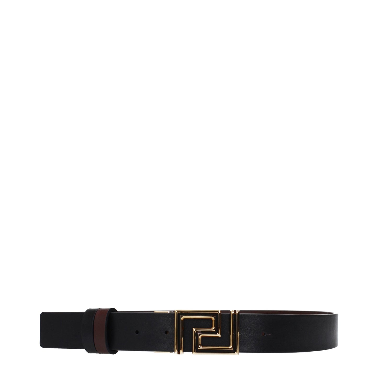 Versace Medusa Biggie Reversible Brown And Black Leather Belt