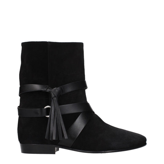Black Leather Ankle Boots