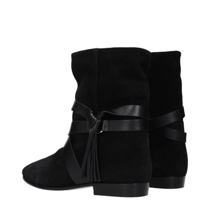 Black Leather Ankle Boots