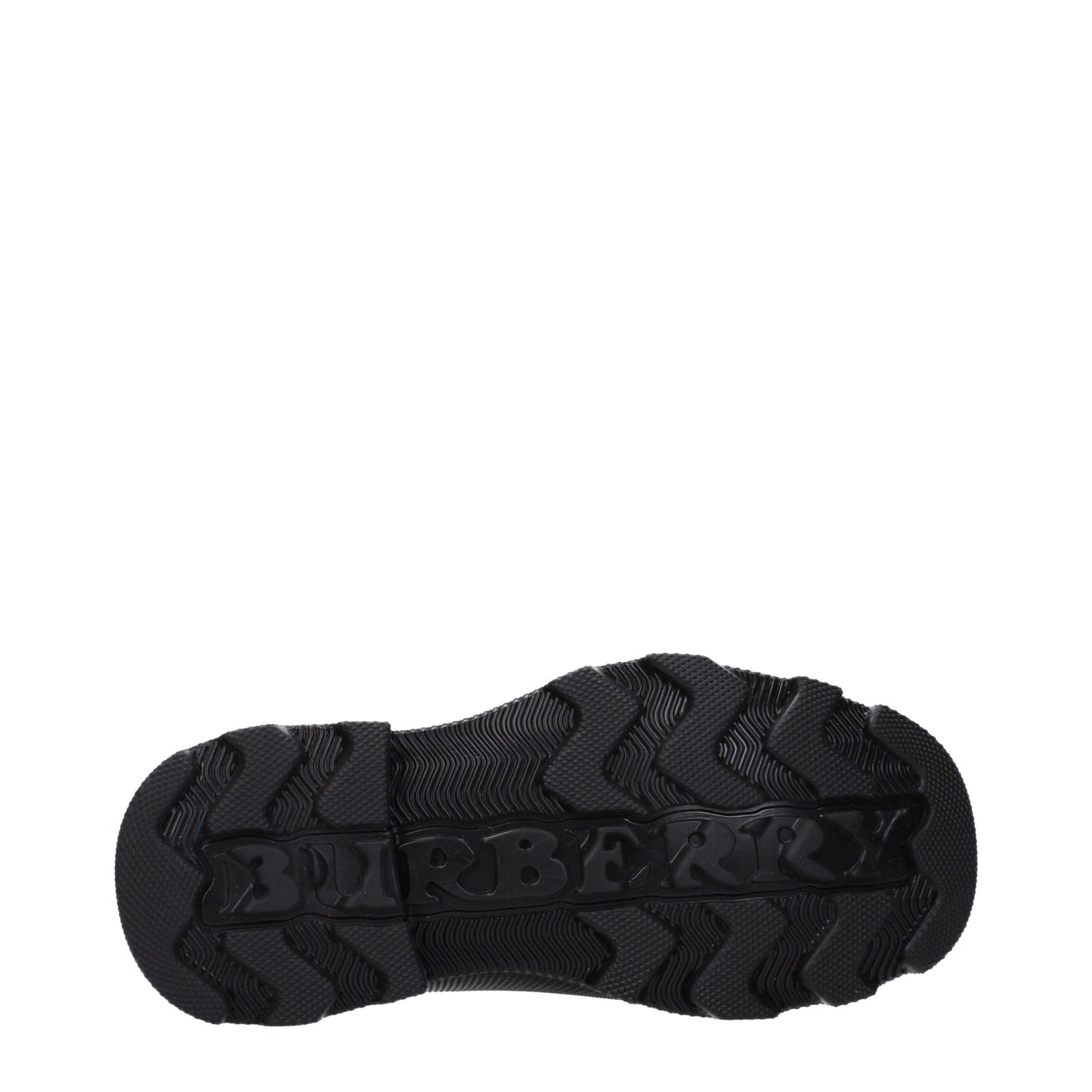 Burberry Field Black Rubber And Cotton Ankle Boots
