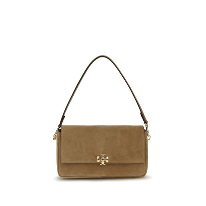 Tory Burch Charlie Mini Beige Suede Shoulder Bag