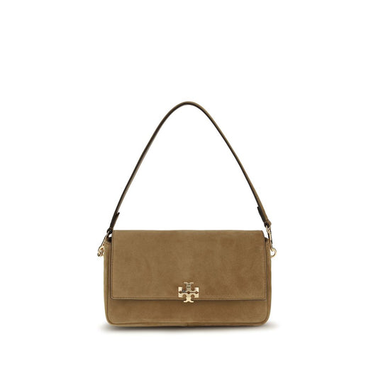 Tory Burch Charlie Mini Beige Suede Shoulder Bag
