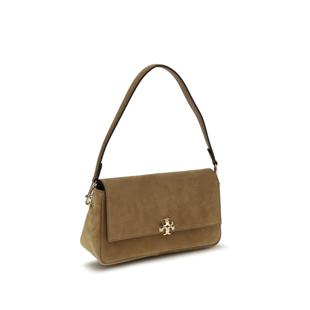 Tory Burch Charlie Mini Beige Suede Shoulder Bag