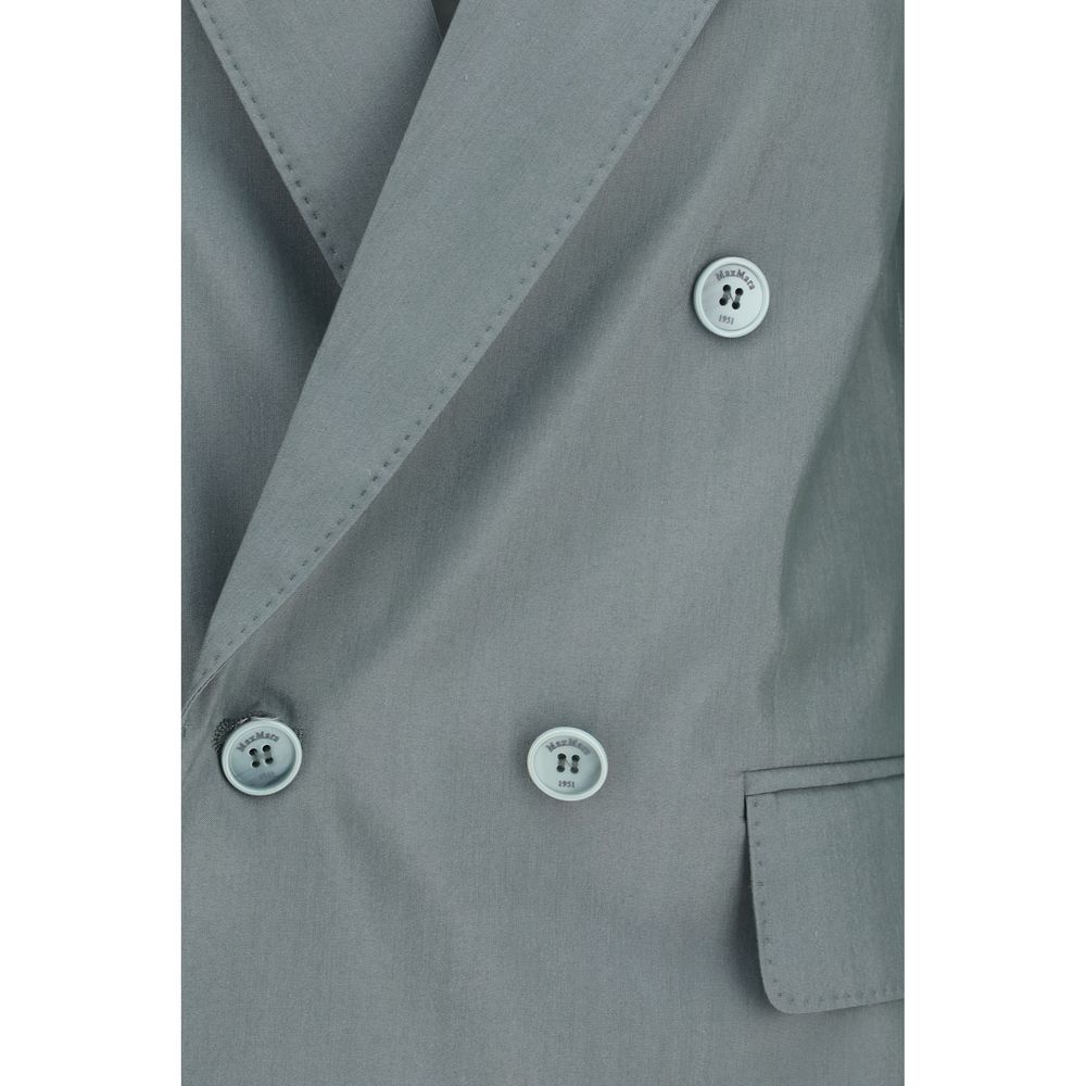 Max Mara MXMALBATA Dark Green Wool-Silk Blazer