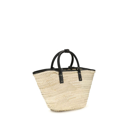 Beige Raffia Shoulder Bag